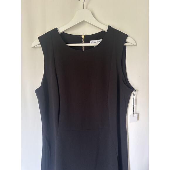 Calvin Klein Womens Dress 12 Black Sleeveless Bodycon Knee Black - Picture 3 of 9